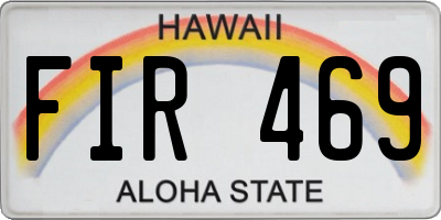 HI license plate FIR469