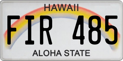 HI license plate FIR485