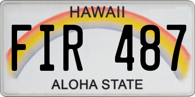 HI license plate FIR487