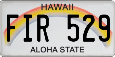 HI license plate FIR529