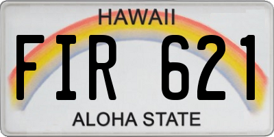 HI license plate FIR621