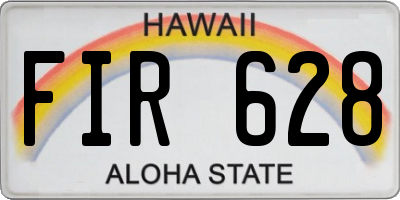 HI license plate FIR628