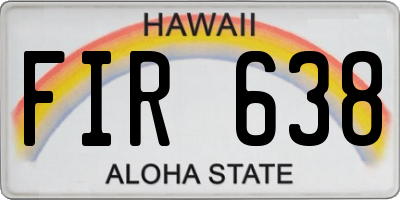 HI license plate FIR638