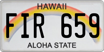 HI license plate FIR659