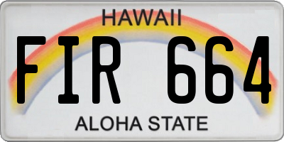 HI license plate FIR664