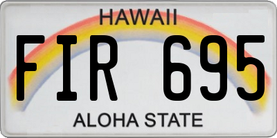 HI license plate FIR695