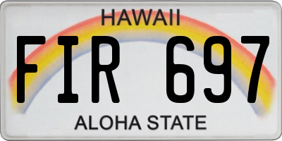 HI license plate FIR697