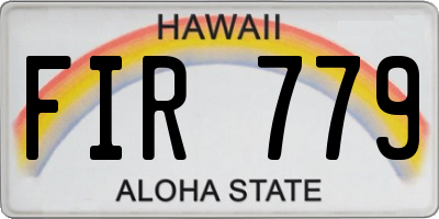 HI license plate FIR779
