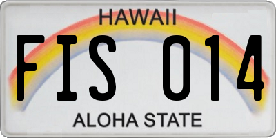 HI license plate FIS014