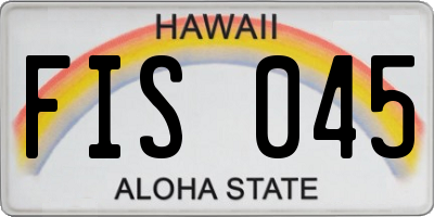HI license plate FIS045