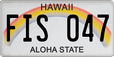 HI license plate FIS047
