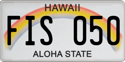 HI license plate FIS050
