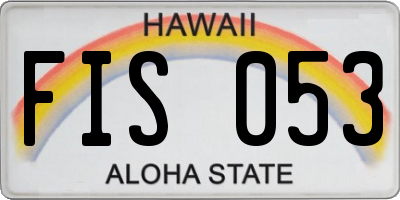 HI license plate FIS053