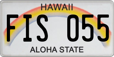 HI license plate FIS055