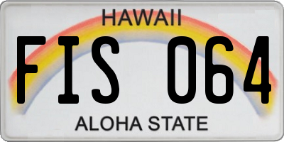 HI license plate FIS064