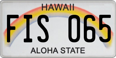 HI license plate FIS065