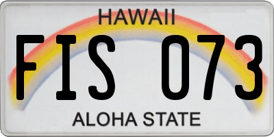 HI license plate FIS073