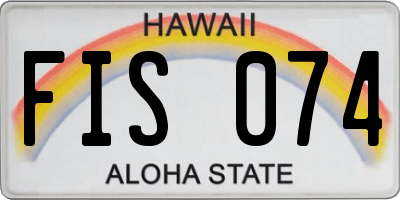 HI license plate FIS074