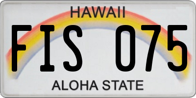 HI license plate FIS075