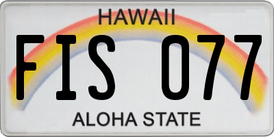 HI license plate FIS077