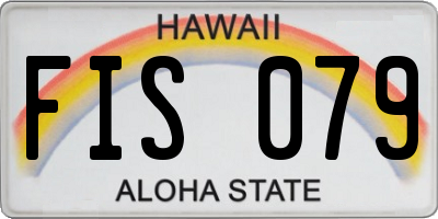 HI license plate FIS079