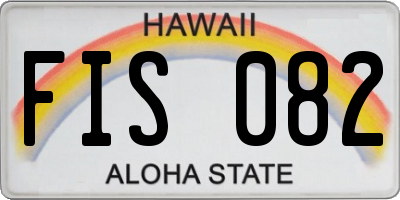 HI license plate FIS082
