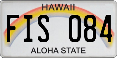 HI license plate FIS084