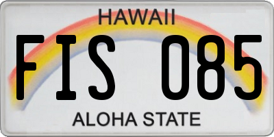 HI license plate FIS085