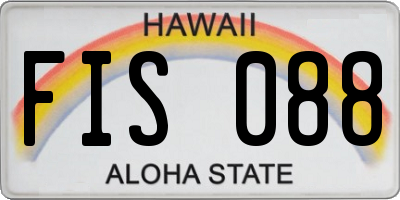 HI license plate FIS088