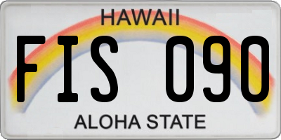HI license plate FIS090