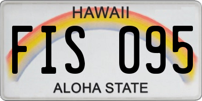 HI license plate FIS095