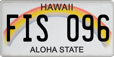 HI license plate FIS096