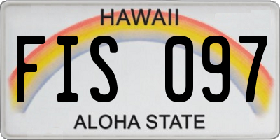 HI license plate FIS097