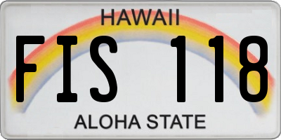 HI license plate FIS118