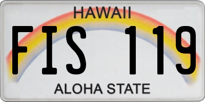 HI license plate FIS119