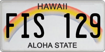 HI license plate FIS129