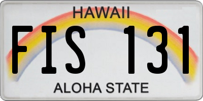 HI license plate FIS131