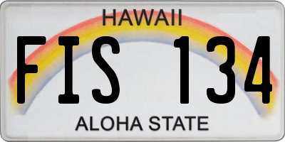 HI license plate FIS134