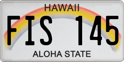 HI license plate FIS145