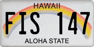 HI license plate FIS147