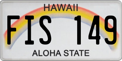 HI license plate FIS149