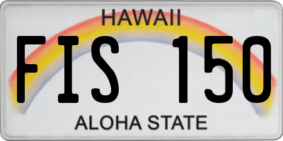 HI license plate FIS150