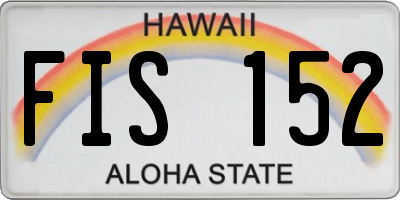 HI license plate FIS152