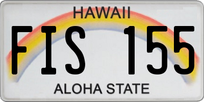 HI license plate FIS155