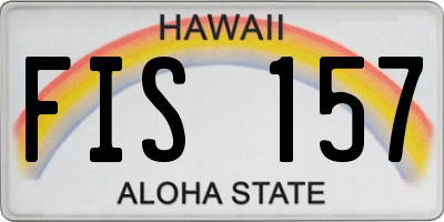 HI license plate FIS157