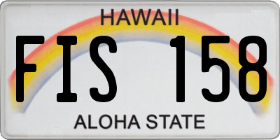 HI license plate FIS158