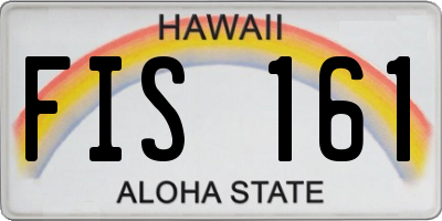 HI license plate FIS161