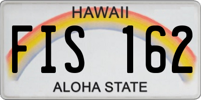 HI license plate FIS162
