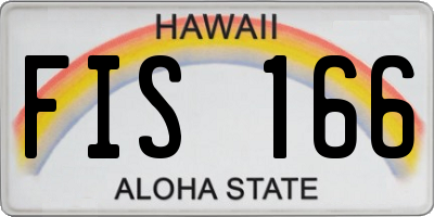 HI license plate FIS166