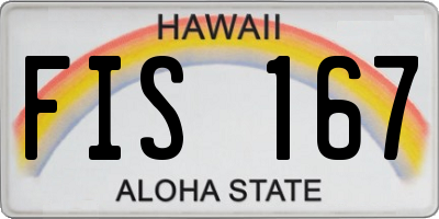 HI license plate FIS167